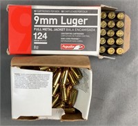 (Approx 92) Rnds Assorted 9mm Luger
