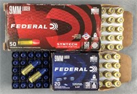 (Approx 97) Rnds Assorted Federal 9mm Luger