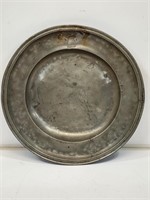 Incredible 1718 Heavy Pewter Charger Tray