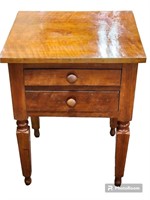 1800's Cherry 2 Drawer Stand Table