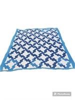 Early Blue and White Hand Stitched Quilt