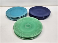 11 Fiesta Ware Dinner Plates