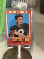 Vintage 1971 Topps Football Card Don Horn