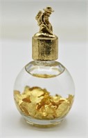 Gold Flakes in Miner's Assay Bottle