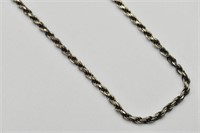 Sterling Silver Twisted Rope Necklace