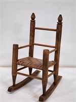 Primitive Wooden Doll Rocker