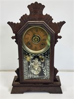 Ornate Oak Ansonia Kitchen Clock