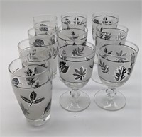 Libby Silver Leaf Drinking Glasses