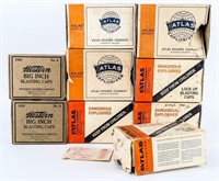 9 Vintage Atlas & Winchester Blasting Cap Boxes +