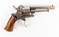 Firearm Antique Belgian Pinfire Revolver