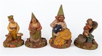 Lot 4 Vintage Tom Clark Garden Gnomes Figurines