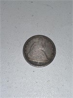 Civil War 1861-O Liberty Seated Silver Half Dollar
