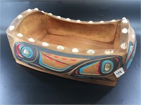 Authentic Tlingit wood potlatch bowl, attributed t