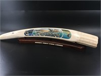 Kurt Sperry colored scrimshaw with incredib