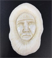 William Soonagrook Jr. carved ivory platchet of a
