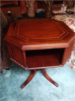 Inlaid Octagon Side Table 26x24x24