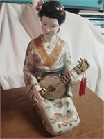 Large Porcelain Geisha Girl Figurine