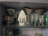 Cupboard Top Shelf Contents/Assorted Barware