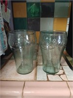 Pair of Large Coca Cola Drinking Glasses