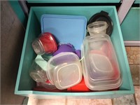 Cupboard Drawer Contents - Inc Tupperware/Assorted