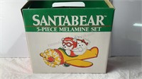 Santa Bear 5 Piece Melamine set