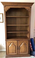 Bookcase with 2 door Cabinet Wood 36” W x 16.5” D