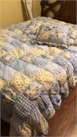 Twin Size Yellow and Blue Comforter with Standard