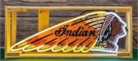 Neon Sign Indian Motorcycle in Crate