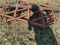 3 harrow sections with pull bar,