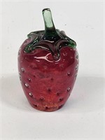 1996 Zimmerman Art Glass Strawberry Paperweight