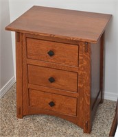 Simply Amish McCoy Craftsman Nightstand 3 Drawers