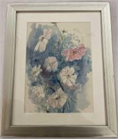 Phila Slade Original Lilacs Drawing & Watercolor