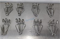 DOZEN NEW STAINLESS STEEL SNAIL TONGS