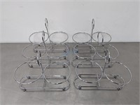 2-HOLE WIRE CONDIMENT CADDY 6.5" - LOT OF 6