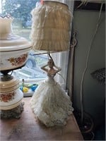 Porcelain Doll Figure Table Lamp