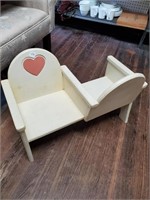 2 Sided Wooden Childs Bench