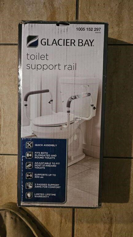 (Glacier Bay) Toilet Support Rail Adjustable Grab