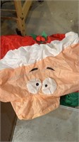 Electric Blowup Pig with Santa Hat Holding
