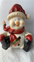 Snowman Cookie Jar 9 inches