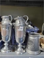 Musc. Lot of Pewter Items-Steins,Goblets, S & P