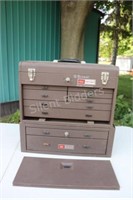 2 Part Retro Craftsman Steel Tool Cabinet Combo