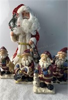 Santa Tree Topper &  Figurines Tree Topper 12"
