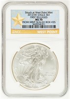 Coin 2012 W Silver Eagle 1st Release NGC MS70