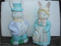 Empire Blow Mold Mr & Mrs Easter Bunny -