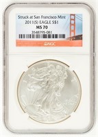 Coin 2011(S) Silver Eagle NGC MS70