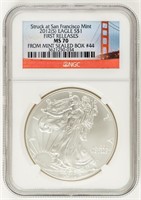 Coin 2012(S) Silver Eagle 1st Release NGC MS70