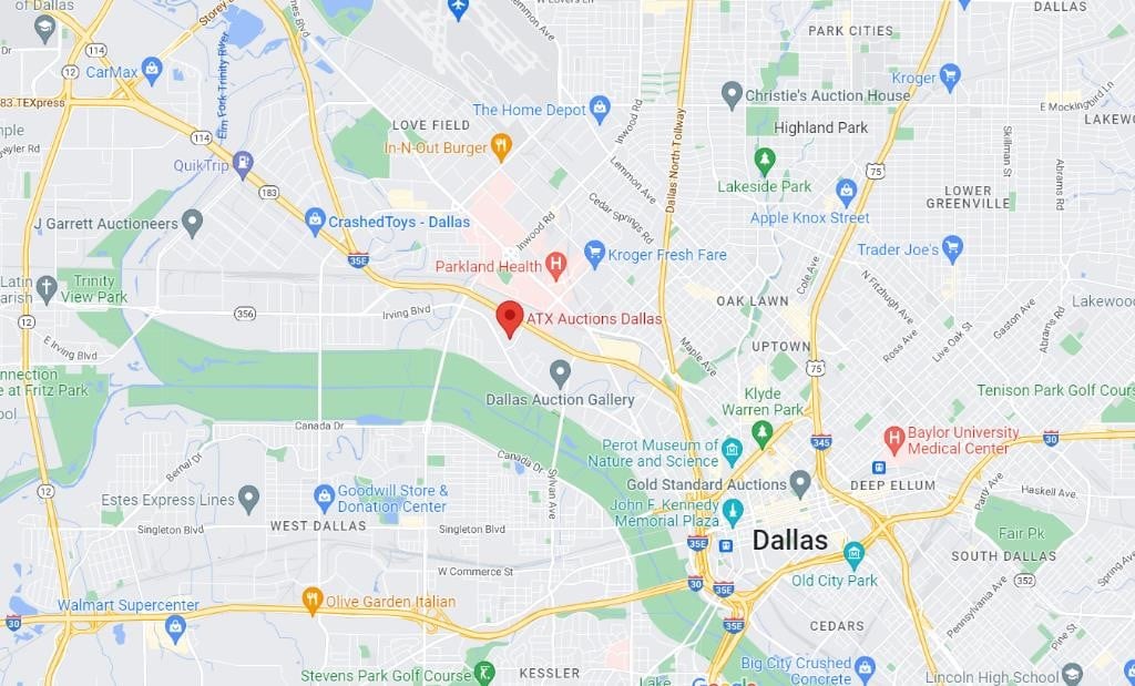 ATX Auctions DALLAS Directions