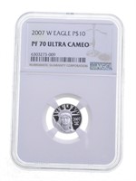 PF70 UCAM 2007-W $10 American Platinum Eagle - Gra
