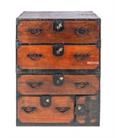 Antique Tansu Clothing Chest From Yamagata