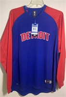NWT NBA Detroit Pistons XL Long Sleeve Shirt